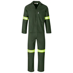 Olive Acid Resistant Polycotton Conti Suit with Reflective Tape