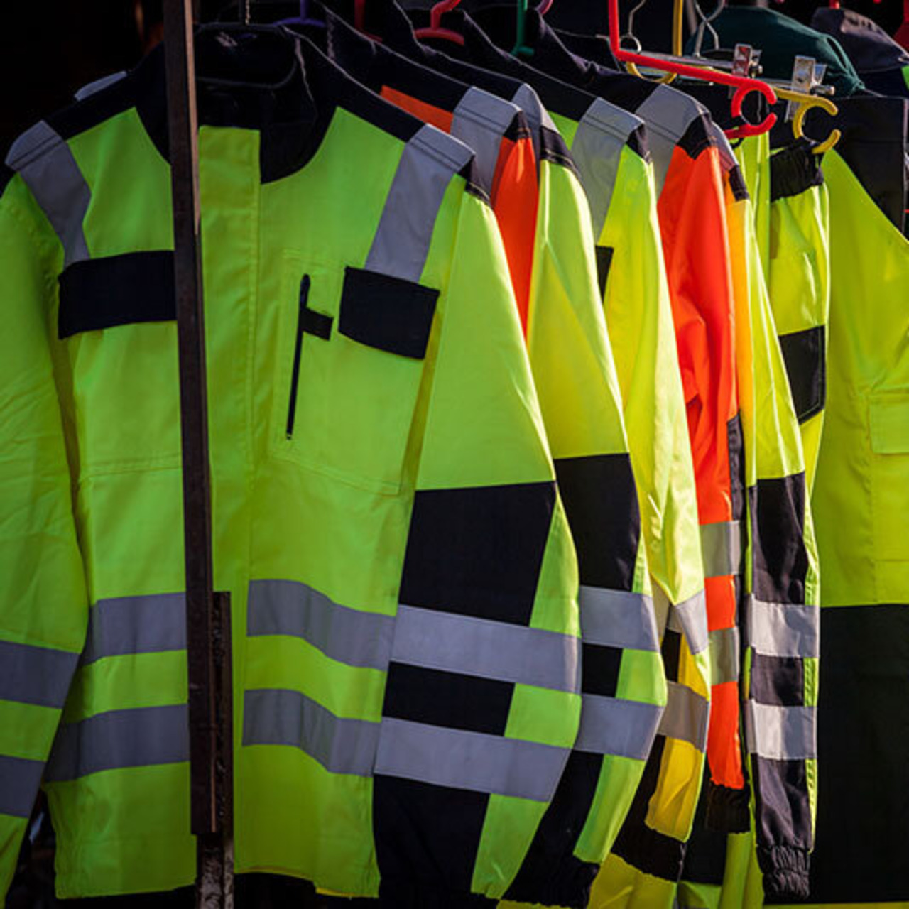 2 Piece Orange Work Suit With Reflective Arms And Legs