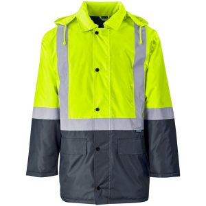 Hazard Padded Two Tone Hi Viz Reflective Jacket