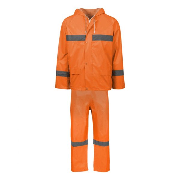 Pioneer Orange Hi Vis Reflective Rain Suit
