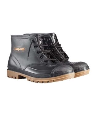 Egoli Men's & Ladies Gumboots with Laces – Black STC