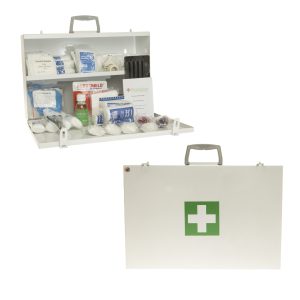Regulation 7 First Aid Kit (5-50 Persons) in White Metal Box 