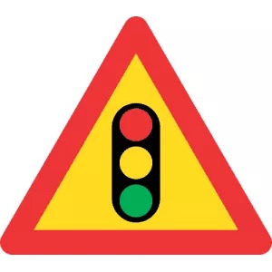 TW301 - Temporary Traffic Signals Ahead Road Sign
