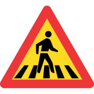 TW306 - Temporary Pedestrian Crossing Road Sign