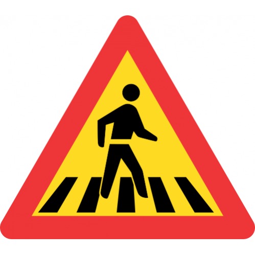 TW306 - Temporary Pedestrian Crossing Road Sign