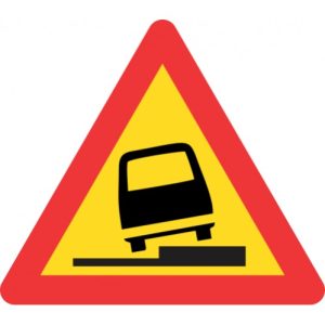 TW340 - Temporary Surface Step Right Road Sign