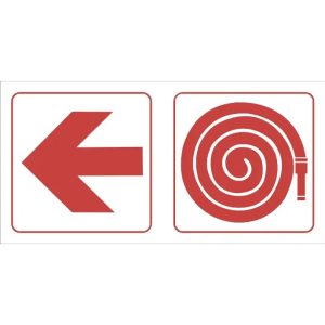 FR65 - Fire Hose Left Safety Sign