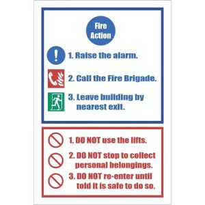 FR29 - Fire Action Safety Sign VI