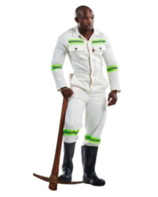 Dromex 100% Cotton J54 230Gsm Anglo Boiler Suit (One Piece With Reflective) Unbleached Sans 434
