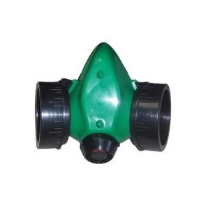 Hazmat Double Half Mask Respirator Green (Box and Lid)