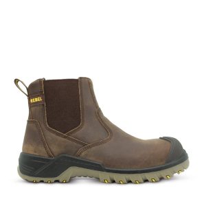 REBEL Crazy Horse Premium Work Boot Brown