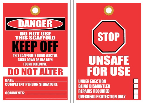 STU5 - Danger Keep Off Scaffold Tag