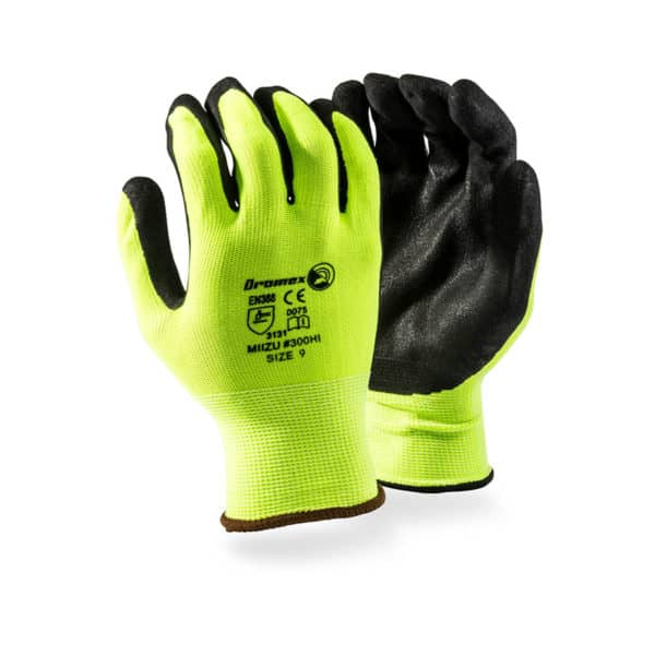 MIIZU 300HI HI VIZ palm coated size 8 11