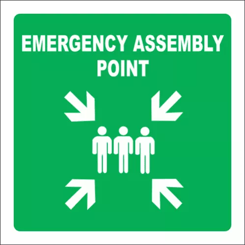 GA26E - Emergency Assembly Point Sign 600x600mm