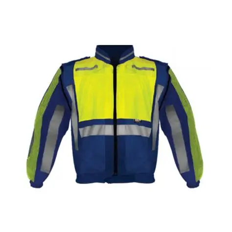 METRO REFLECTIVE JACKET DETACHABLE SLEEVE LIME/NAVY