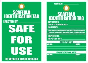 safe scaff STS14 - Scaffold Safe Identification Tag
